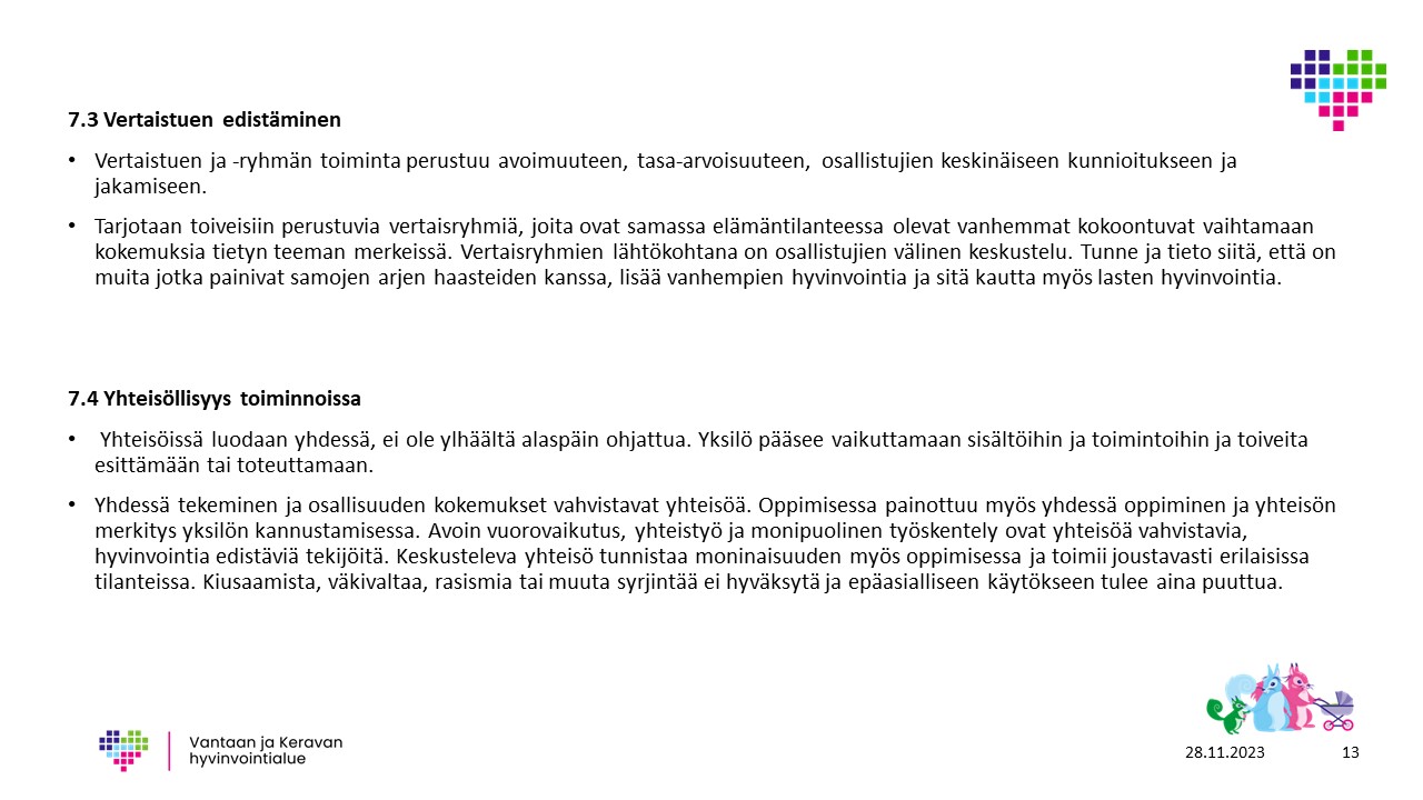 vertaistuki ja yhteisöllisyys