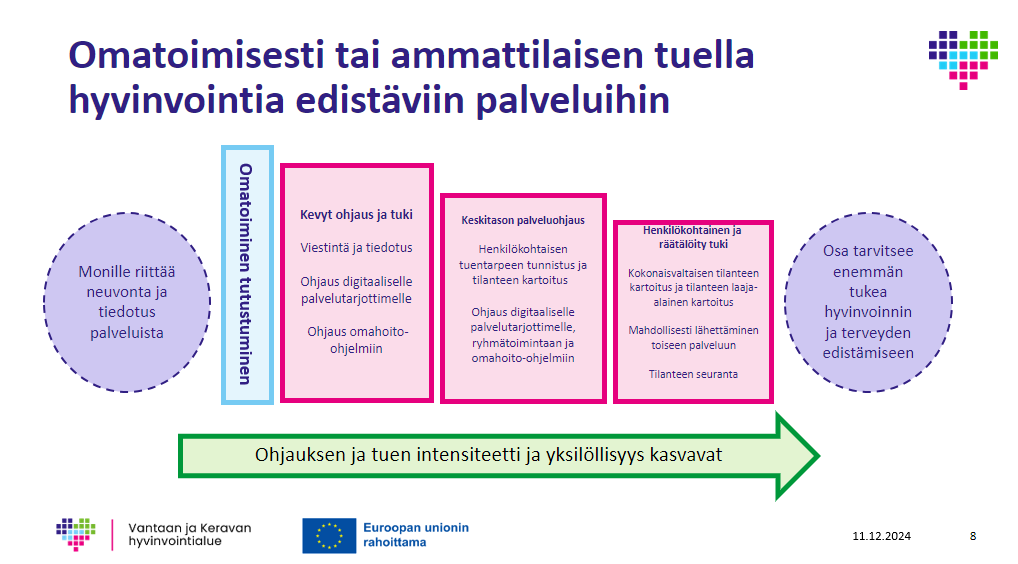 Kuva hyte-palveluohjauksen tuen intensiteetistä