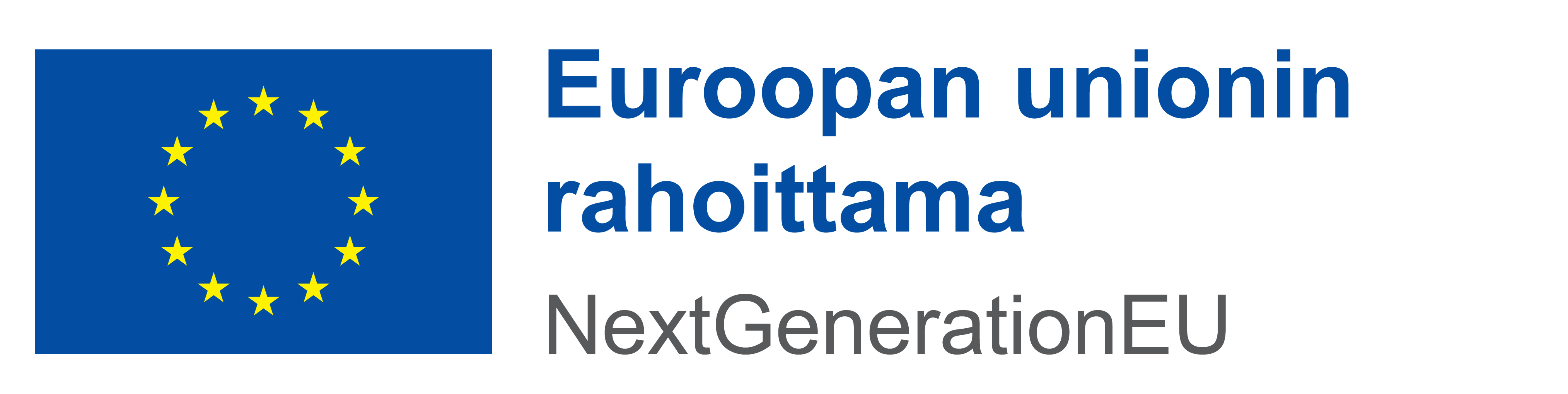EU-lippu ja teksti: Euroopan unionin rahoittama