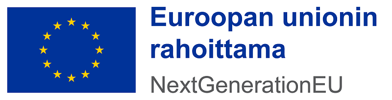 Euroopan unionin rahoituksesta kertova logo.