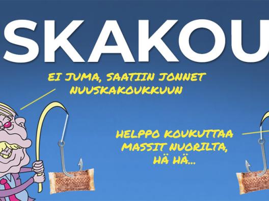 Nikotiinihankkeeseen kuuluvan Nuuskakoukku-kampanjan tunnuskuva