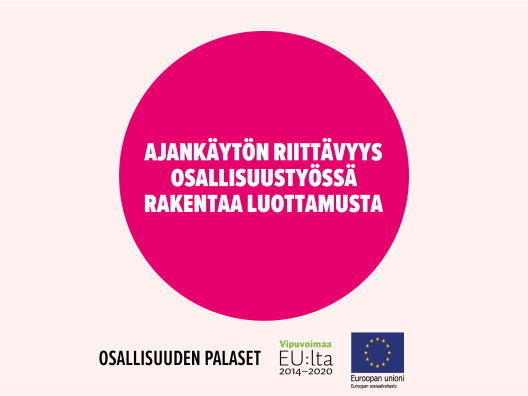 Ajankäytön riittävyys osallisuustyössä rakentaa luottamusta -kansikuva.