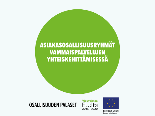 Asiakasosallisuusryhmät vammaispalvelujen yhteiskehittämisessä -toimintamallin kansikuva.