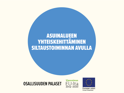 Asuinalueen yhteiskehittäminen siltaustoiminnan avulla -toimintamallin kansikuva.