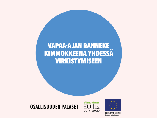 Vapaa-ajan ranneke kimmokkeena yhdessä virkistymiseen -toimintamallin knasikuva.