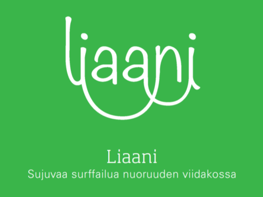 Liaani -hankkeen logolla varustettu kansikuvabanneri.