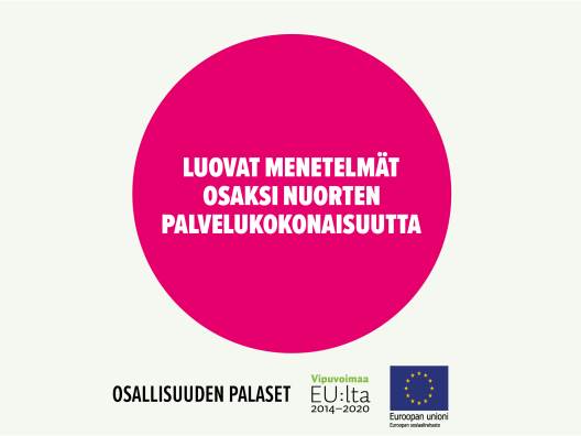 Luovat menetelmät osaksi nuorten palvelukokonaisuutta -toimintamallin kansikuva.