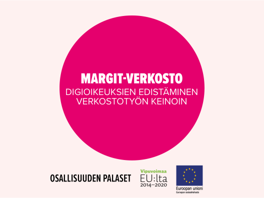 MargIT-verkosto – digioikeuksien edistäminen verkostotyön keinoin -toimintamallin kansikuva.