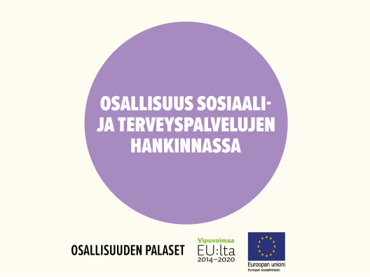 Osallisuus sosiaali- ja terveyspalvelujen hankinnassa -toimintamallin kansikuva.