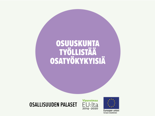 Osuuskunta työllistää osatyökykyisiä -toimintamallin kansikuva.