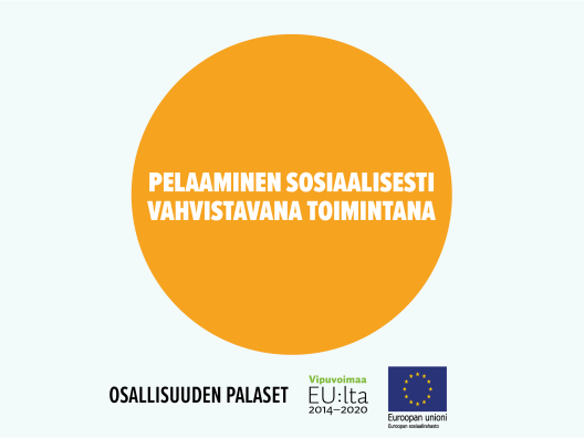 Pelaaminen sosiaalisesti vahvistavana toimintana -toimintamallin kansikuva.