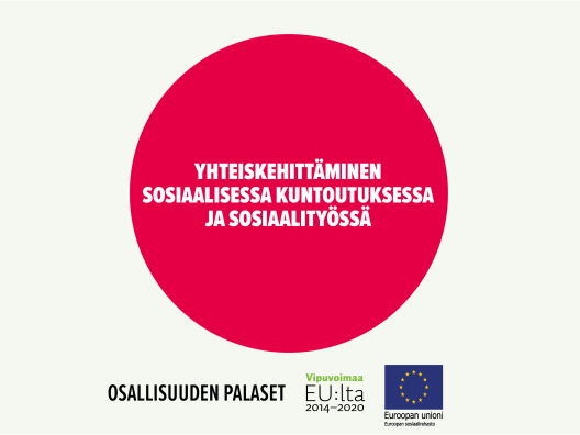 Yhteiskehittäminen sosiaalisessa kuntoutuksessa ja sosiaalityössä -toimintamallin kansikuva.