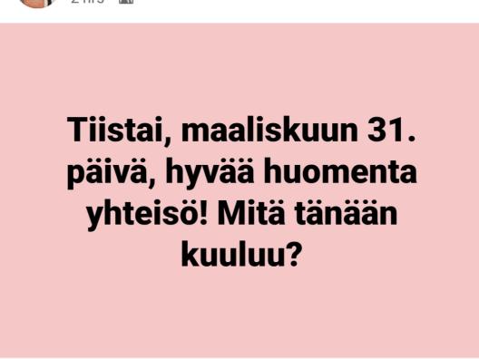 Kuvassa esimerkkikuvakaappaus E-klubitalotoiminnasta Facebookista.