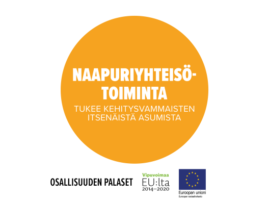 Naapuriyhteisötoiminta tukee kehitysvammaisten itsenäistä asumista. Malli on arvioitu osana Sosiaalisen osallisuuden edistämisen koordinaatiohanke – Sokran ja Euroopan sosiaalirahaston toimintalinjan 5 hankkeiden yhteistä Osallisuuden palaset - kehittämistyötä. 