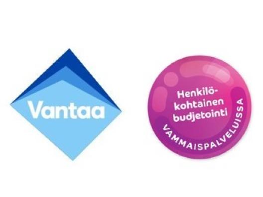 Vantaan kaupungin logo ja henkilökohtaisen budjetoinnin logo