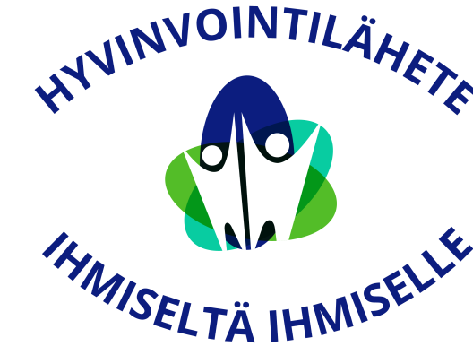 Kuva on hyvinvointilähete logo sekä slogan ihmiseltä ihmiselle