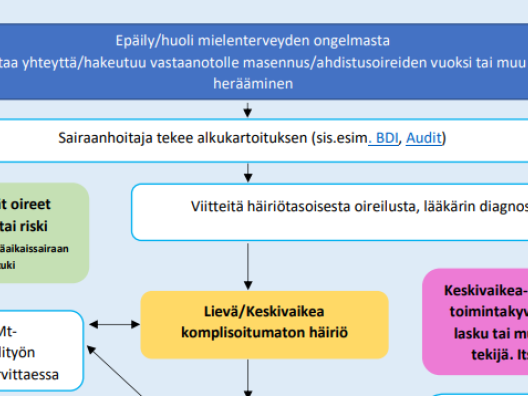 Mielenterveysongelmien hoitomalli Tampereen kaupungin terveysasemilla