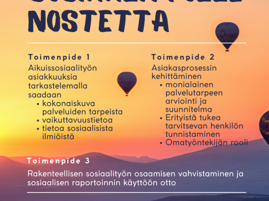 Sosiaalityölle nostetta -julisteen kuva