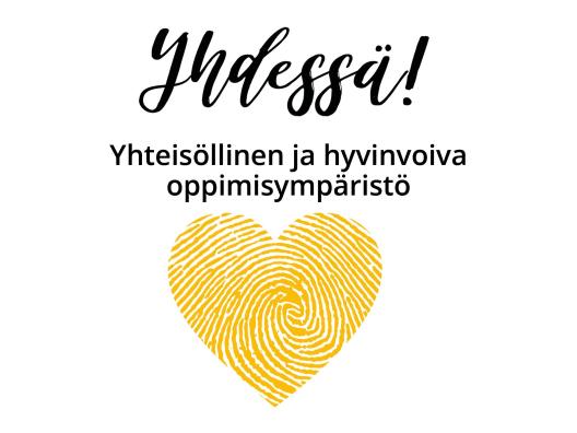 Sormenjälkiprintti, sydän-logo ja teksti