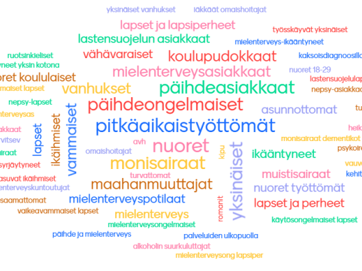 Työpajoissa esiinnousseet haavoittuvat kohderyhmät Soitessa