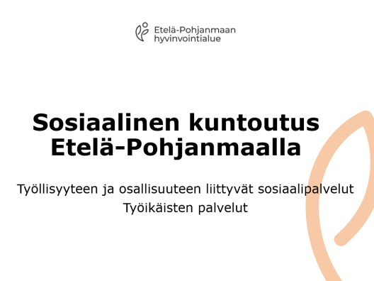 Sosiaalinen kuntoutus Etelä-Pohjanmaalla