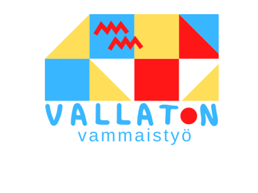 Hankkeen Vallaton vammaistyö -värikäs logo