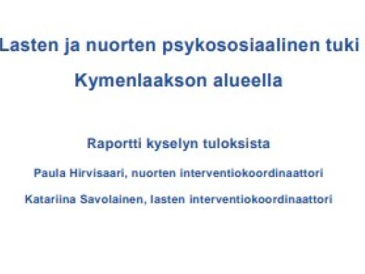 Lasten ja nuorten psykososiaalinen tuki Kymenlaakson alueella