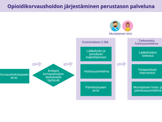 Korvaushoidon tarpeen selvittäminen ja hoidon toteutus prosessikuvana