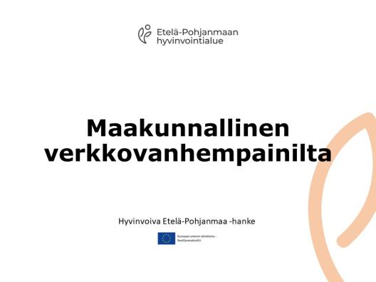 Maakunnallinen verkkovanhempainilta