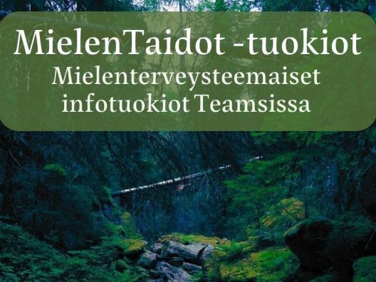 Metsämaisema, jossa toimintamallin nimiteksti