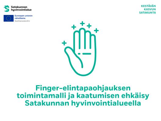 Avoin kämmen, jossa kaikkien viiden sormen ympärillä risti tai plus-symboli.