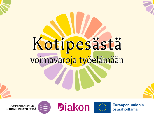 Kotipesästä voimavaroja työelämään -hankkeen logo ja osatoteuttajat
