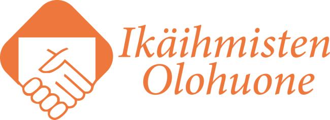 Ikäihmisten olohuoneen logo, jossa kättelevät kädet.