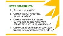 Kysy omaiselta - kysymyslistasta kuvakaappaus