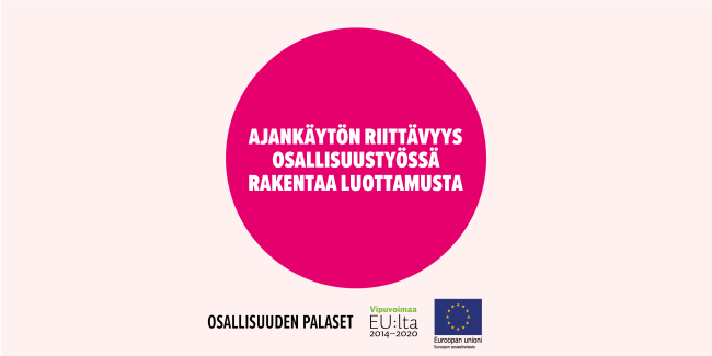 Ajankäytön riittävyys osallisuustyössä rakentaa luottamusta -kansikuva.