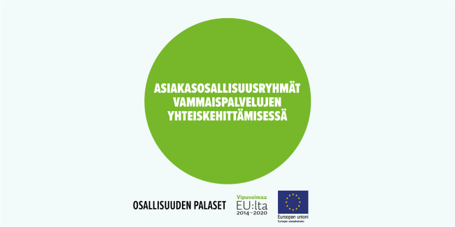 Asiakasosallisuusryhmät vammaispalvelujen yhteiskehittämisessä -toimintamallin kansikuva.