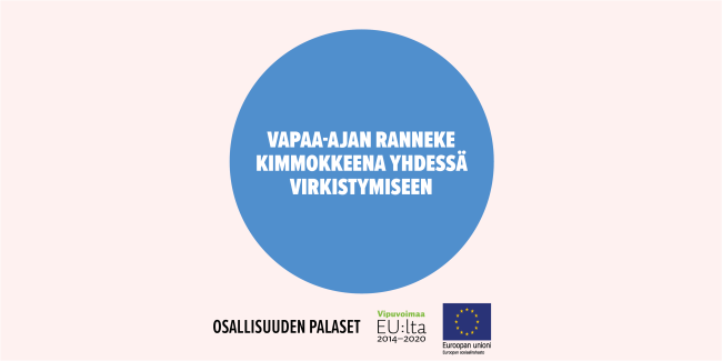 Vapaa-ajan ranneke kimmokkeena yhdessä virkistymiseen -toimintamallin knasikuva.