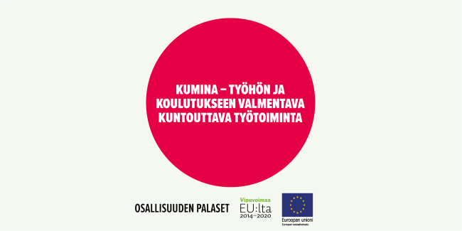 Kumina – työhön ja koulutukseen valmentava kuntouttava työtoiminta -toimintamallin kansikuva.