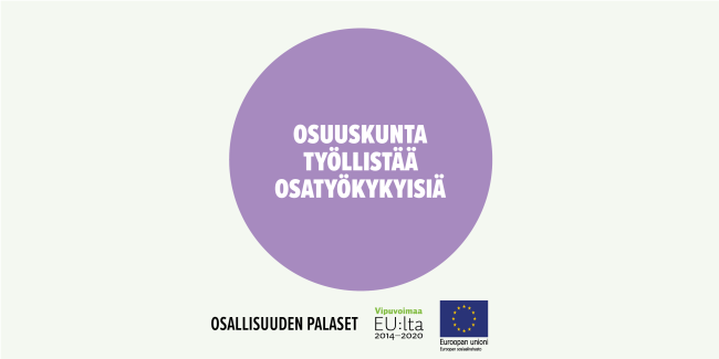 Osuuskunta työllistää osatyökykyisiä -toimintamallin kansikuva.