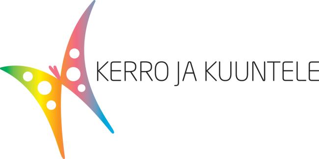 Kuvassa on KERRO JA KUUNTELE -projektin logo.