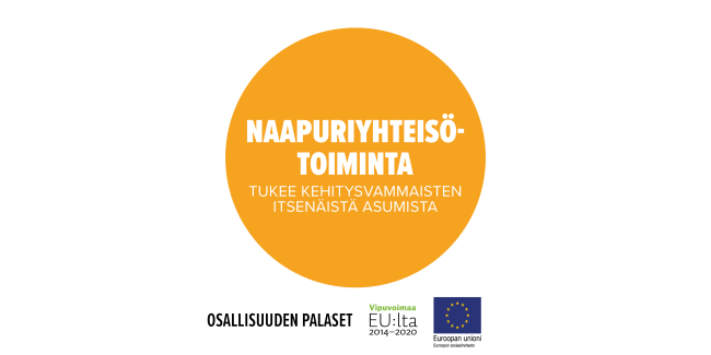 Naapuriyhteisötoiminta tukee kehitysvammaisten itsenäistä asumista. Malli on arvioitu osana Sosiaalisen osallisuuden edistämisen koordinaatiohanke – Sokran ja Euroopan sosiaalirahaston toimintalinjan 5 hankkeiden yhteistä Osallisuuden palaset - kehittämistyötä. 