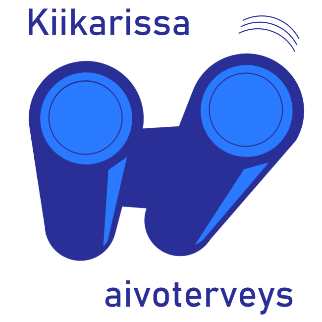 Kuva kiikareista ja yläpuolella teksti Kiikarissa ja alapuolella teksti aivoterveys