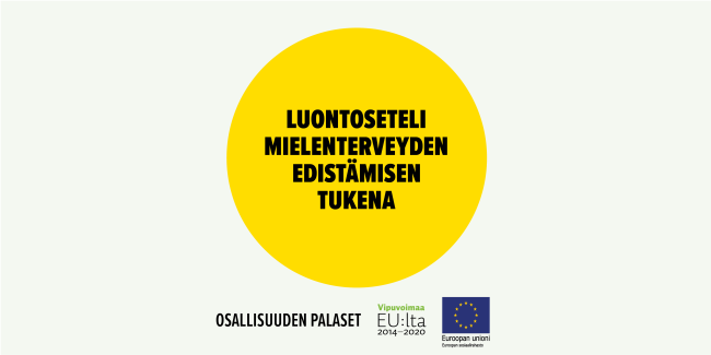 Luontoseteli mielenterveyden edistämisen tukena. Toimintamalli on arvioitu osana Sosiaalisen osallisuuden edistämisten koordinaatiohanke – Sokran ja Euroopan sosiaalirahaston TL5 -hankkeiden yhteistä Osallisuuden palaset -kehittämistyötä.