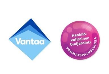 Vantaan kaupungin logo ja henkilökohtaisen budjetoinnin logo