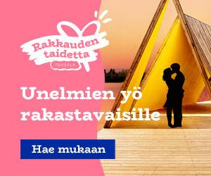 Unelmien yö rakastavaisille -banneri