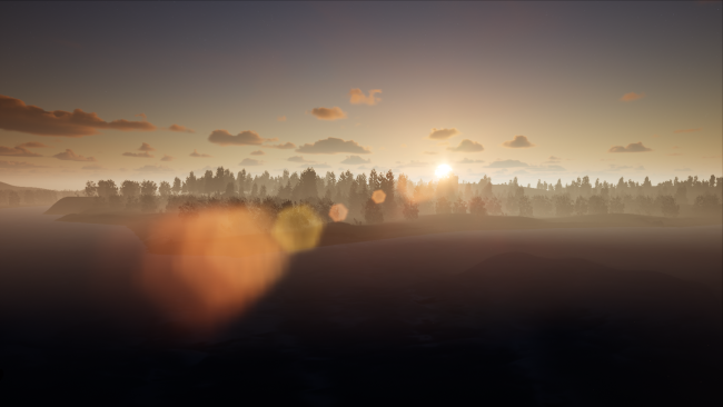 Virtuaalinen mallinnus auringonlaskusta Lapissa 