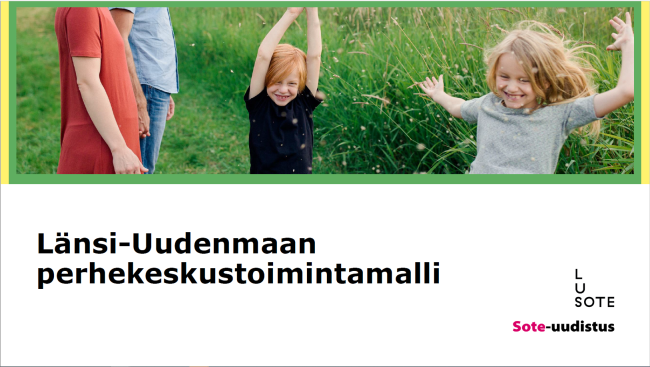 Länsi-Uudenmaan perhekeskusmallin kansikuva