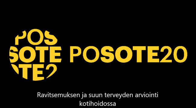 POSOTE20 logo ja Ravitsemuksen ja suun terveyden arviointi kotihoidossa -pilotti