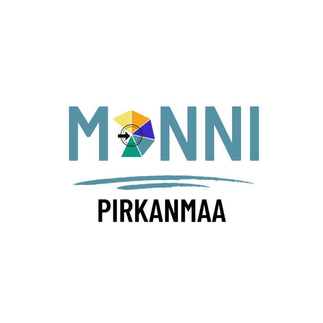 MONNI-hankkeen logo täydennettynä sanalla Pirkanmaa