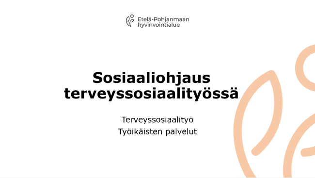 Sosiaaliohjaus terveyssosiaalityössä